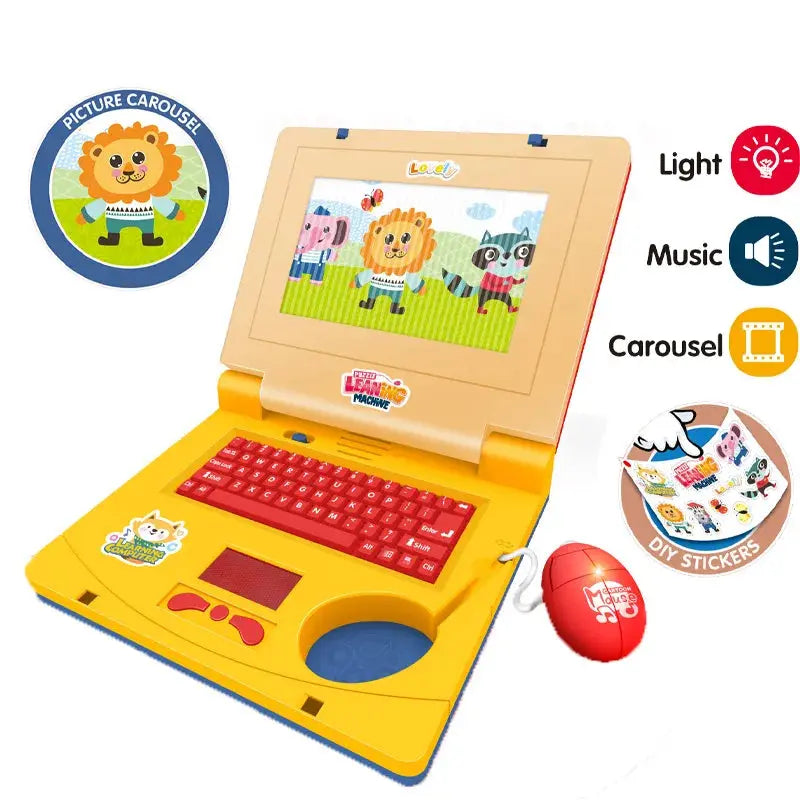Baby puzzle early education toys, simulation notebook, lighting and music, baby enlightenment toys Good Vibrations