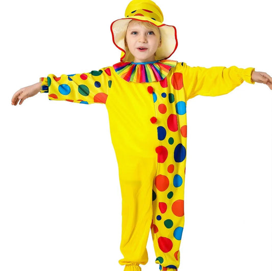 Halloween Clown Costume Children's Performance Kindergarten Makeup Ball Dressed Up Cosplay Props Good Vibrations
