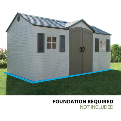 Customizable 6446 Outdoor Storage Shed, 8 X 15 Foot, Desert Sand Good Vibrations