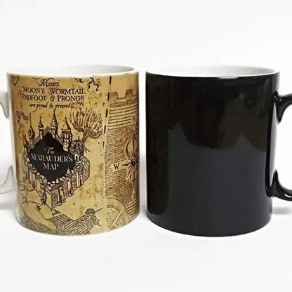 Magic Marauders Map Mug, 11oz, Color Changing Mug, Sensitive Ceramic Coffee Mugs, Tea Cup, Best Gift for Friends, Drinkware Good Vibrations