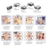Portable Expandable Container House for Family Leisure with 2-3 Bedrooms, Parent-Child Homestay Venue, 40ft 20ft Tiny House. Good Vibrations