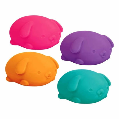 Needoh Funky Pups Cool Cats Flour Filled Quick Rebound Squishy Toy Stress Relief Fidget Squeeze Toy Mood Calming Leisure Relax Good Vibrations