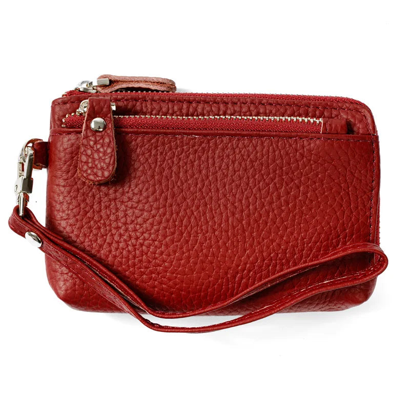 PU Leather Wallet  FOR WOMEN European American Style Large Capacity Multi-Compartment Card Holder with Wrist Strap Coin Purse Good Vibrations