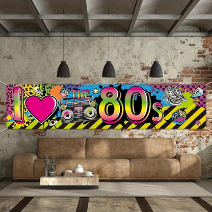 80s Party Decorations I Love 80s Banner 1980s Hip Hop Sign Backdrop Photo Booth Birthday Party Supplies 1980s Party Decors Good Vibrations