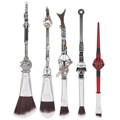 5pcs/set Star Wars Makeup Brush Bb8 Robot Yoda Baby Makeup Brush Spaceship Model Gift Professional Makeup Tool Set