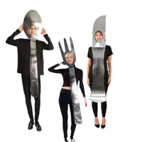 Halloween Couple Funny Men's and Women's Tableware Costumes Makeup Ball Stage Performance Costumes Cosplay Costumes Good Vibrations