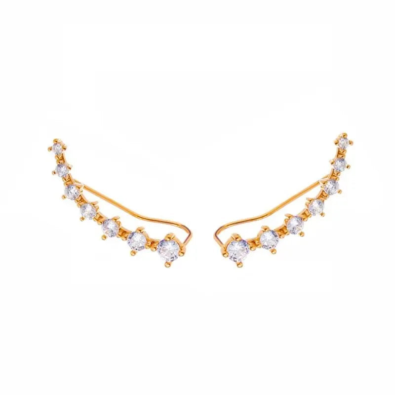 925 Silver Needle Korean Fashion Zircon Geometric Earrings For Women Jewelry 2026 Trending Luxury Crystal Cross Stud Earrings Good Vibrations