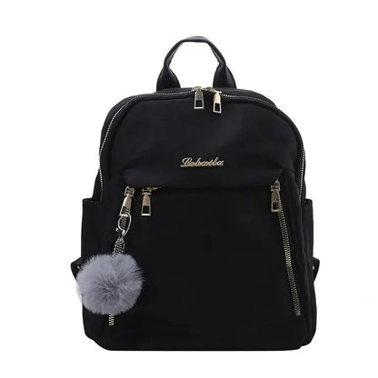 Backpacks Simple Large Capacity New Black Travel Bag For Women Solid Harajuku Student Schoolbag Backpack Unisex Bags High Street Good Vibrations