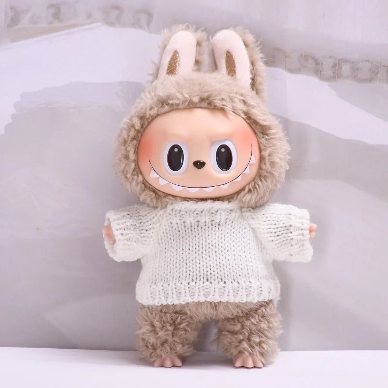 17cm Cute Mini Plush Doll'S Clothes Outfit Accessories For Korea Kpop Exo Labubu Idol Dolls Sweater Clothing DIY Kids Girl Gift Good Vibrations