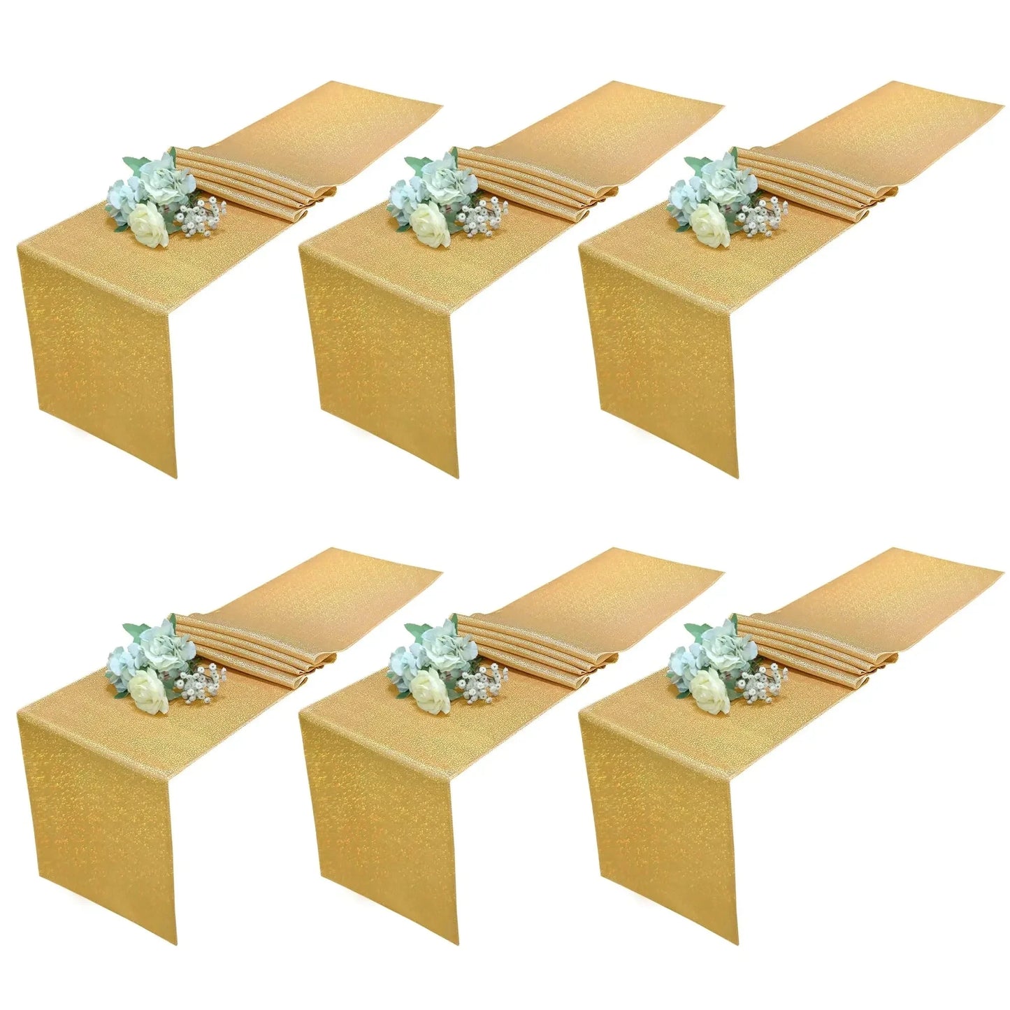 6PCS Party Light Purple Sequin Table runner Tablecloth Glitter Sparkly Shimmer Christmas Birthday Event Wedding Table Decor Good Vibrations