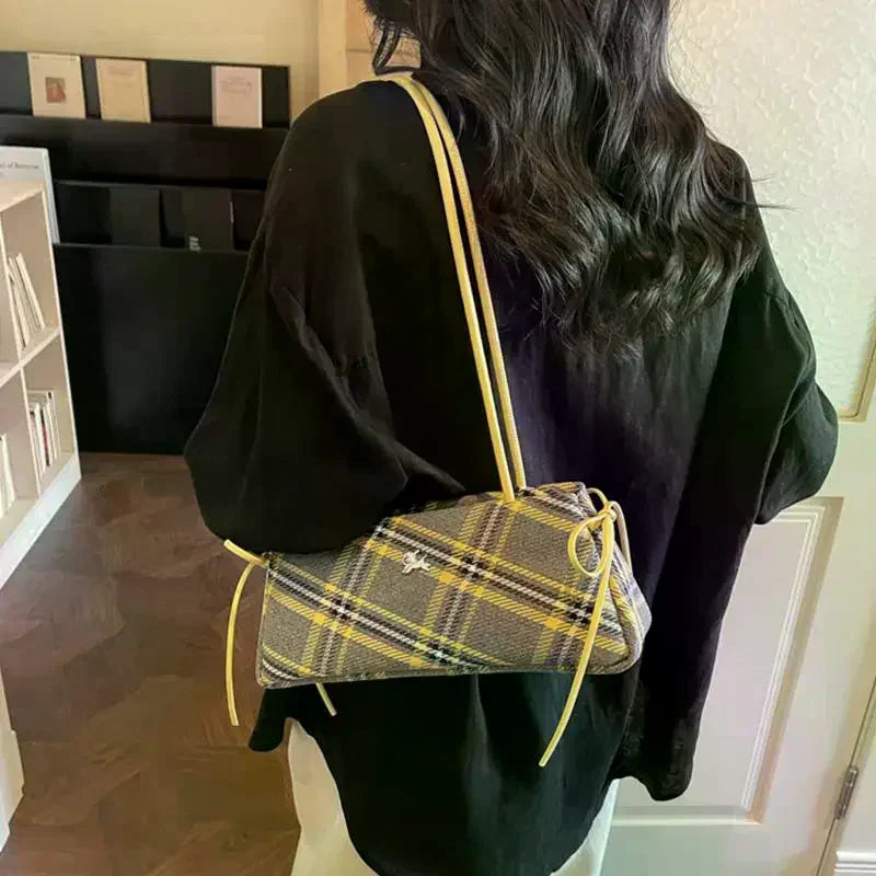 Striped Shoulder Bag for Women with Spacious Interior Lightweight Tote  for Commuting and Shopping Good Vibrations