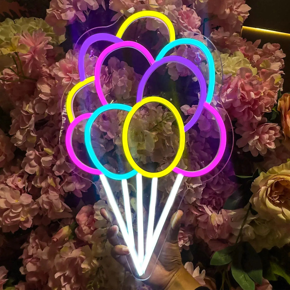 Balloon Neon Light Holiday Party Balloon Decoration Balloon Neon Sign Bar Bedroom club Wall Decoration Children Art Lamp Gift Good Vibrations