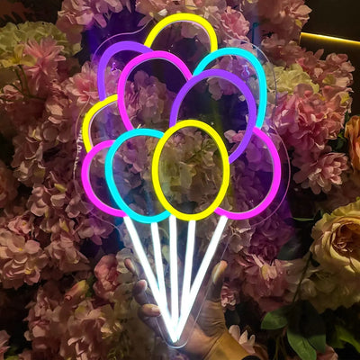 Balloon Neon Light Holiday Party Balloon Decoration Balloon Neon Sign Bar Bedroom club Wall Decoration Children Art Lamp Gift
