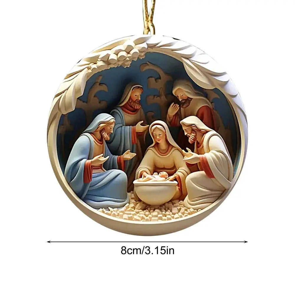 Christmas Tree Pendant Jesus Christ Hanging Ornaments Christmas Tree Ornament Christian Gifts Exquisite Xmas Ornaments Good Vibrations