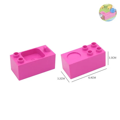 Big Building Blocks Play House Furniture Accessories Indoor Utensil Bed Compatible Large Bricks Assemble Toys Children Kids Gift Good Vibrations