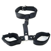 BDSM Back Handcuff Sex Toy SM Restraint Collar Fetish Adjustable Handcuffs Couple Bondage Women Erotic Restraint Sex Product Set GOOD Vibrations