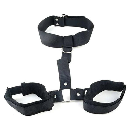 BDSM Back Handcuff Sex Toy SM Restraint Collar Fetish Adjustable Handcuffs Couple Bondage Women Erotic Restraint Sex Product Set GOOD Vibrations