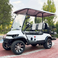 New Hunting Club Street Legal Utility Vehicle Electric Lithium Golf Cart 2/4/6 Seaters Solar Powered Unlimited Electricity Good Vibrations