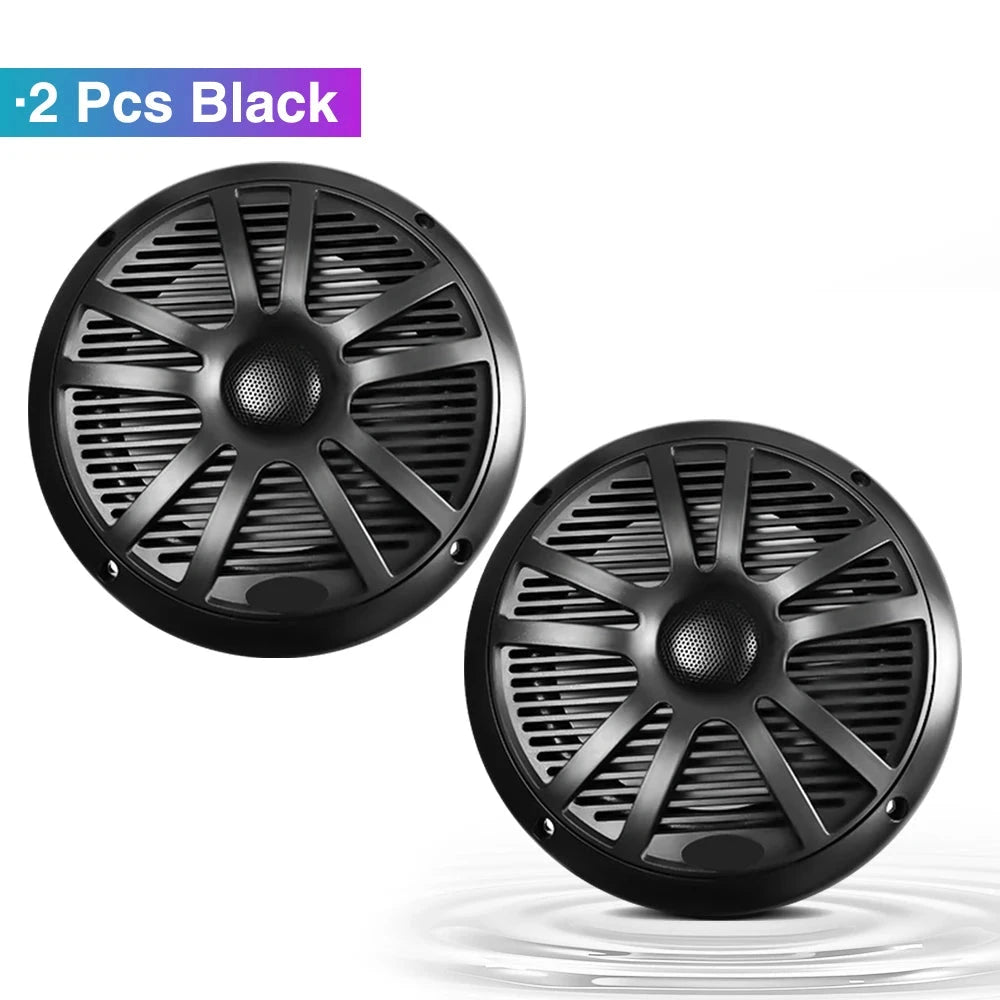 6.5 Inch 120W Marine Speakers Waterproof Weather Resistant Stereo Boat Speaker for Yachts Golf cart RV ATV UTV Ship Sauna Good Vibrations