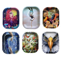 1pc Metal Rolling Tray Tobacco Herb Smoking Accessories 180*140mm Small Tray Tinplate Storage Plate Gifts GOOD Vibrations Adult Super Store