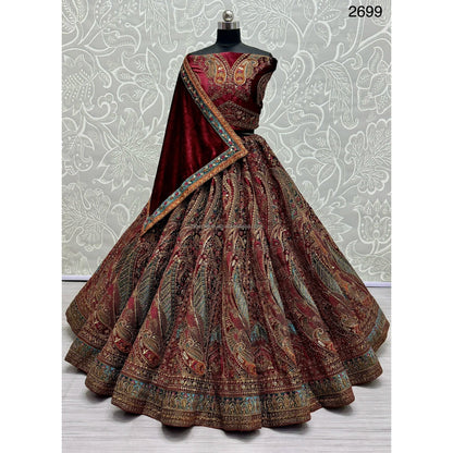 Fabzone FZBELLA Indian Bridal Velvet Collections Wedding Dresses with Zarkhan Work Good Vibrations