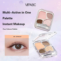 4Color Eyeshadow Palette Blush Eyeliner Eyeshadow Highlight Contour Palette Eyes Makeup Cute Beauty Cosmetics Good Vibrations