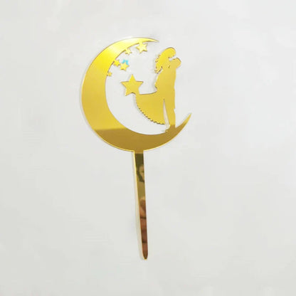 Bride and Groom Wedding Party Cake Topper Decoration Golden Acrylic Mrs & Mrs Engagement Party Cake Toppers Gift Baking Supplies Good Vibrations