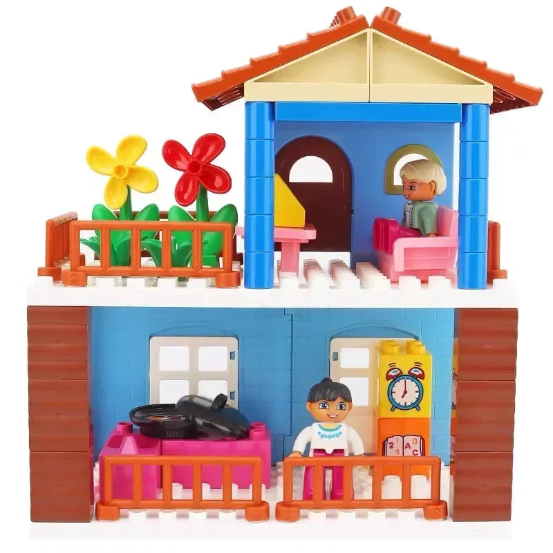 Big Building Blocks Play House Furniture Accessories Indoor Utensil Bed Compatible Large Bricks Assemble Toys Children Kids Gift Good Vibrations