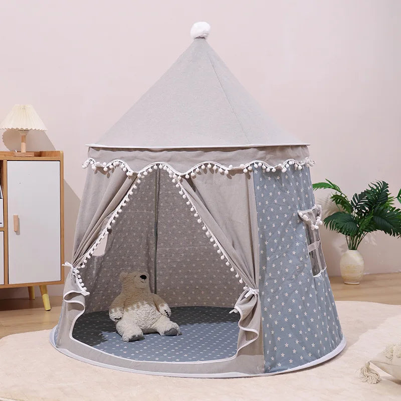 Large Teepee Tent for Kids Folding Toy Tent Children Play House Princess Castle Children Outdoor Gifts Toys Tent Castle Good Vibrations