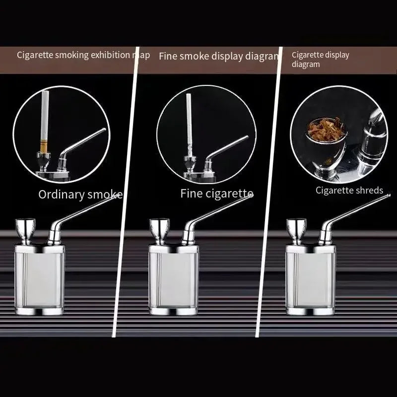 Complete set Cleanable Acrylic Smoking Pipe Fashion Microfilter Tobacco Pipe Circulation Reduce Tar Smoke filter Cigarette Tool Good Vibrations