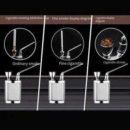 Complete set Cleanable Acrylic Smoking Pipe Fashion Microfilter Tobacco Pipe Circulation Reduce Tar Smoke filter Cigarette Tool Good Vibrations