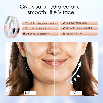 Face Lifting Device Red Light Skin Rejuvenation V Face Massager Double Chin Lift Up with Remote Control Facial Beauty Instrument Good Vibrations
