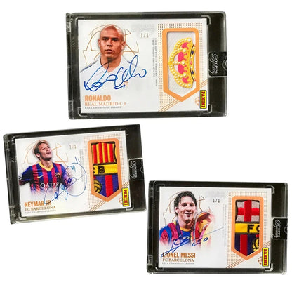 Panini homemade jersey material card Messi Ronaldo Neymar signed collection card bricks DIY Boy birthday christmas present Good Vibrations