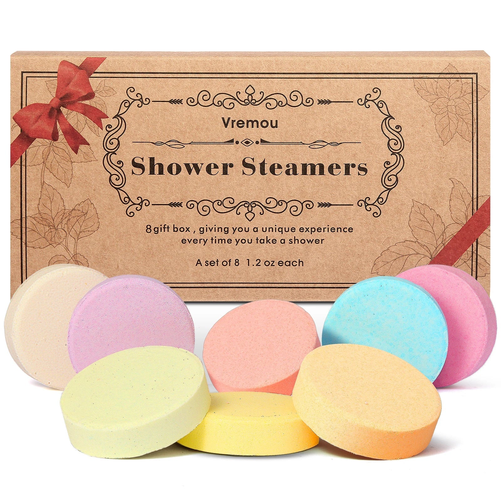 Shower Steamers Aromatherapy -8 Pack, Mothers Day Gifts for Mom, Birthday Gifts for Women Wife Teen Girls, Natural Essential Oil Good Vibrations Adult Super Store