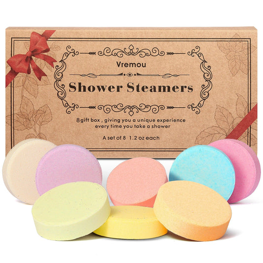 Shower Steamers Aromatherapy -8 Pack, Mothers Day Gifts for Mom, Birthday Gifts for Women Wife Teen Girls, Natural Essential Oil Good Vibrations Adult Super Store