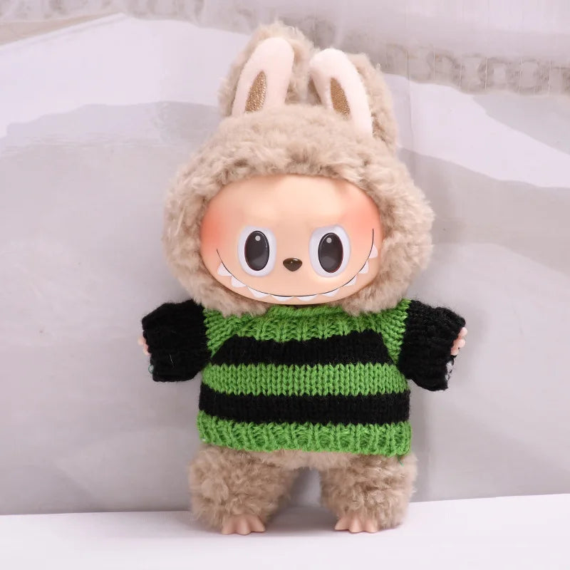 17cm Cute Mini Plush Doll'S Clothes Outfit Accessories For Korea Kpop Exo Labubu Idol Dolls Sweater Clothing DIY Kids Girl Gift Good Vibrations