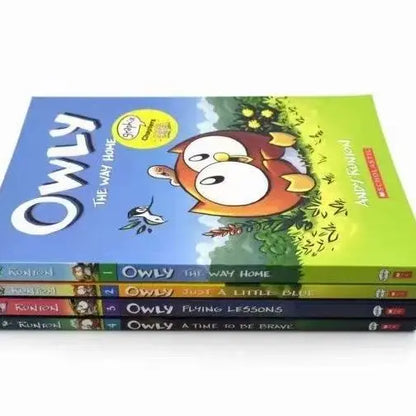 Big Eyed Owl Owly 4-volume set chapter bridge book English reading story picture book Good Vibrations