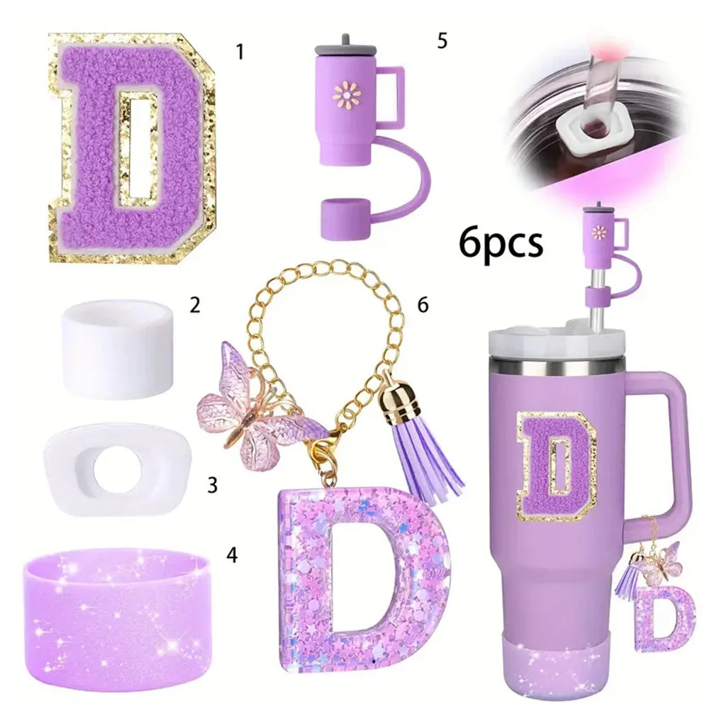 6PCS Cup Accessories Set for Stanley Cup  40oz tumbler with handle Including Silicone Straw Topper and Boot, Spill Proof Stopper Good Vibrations Adult Super Store