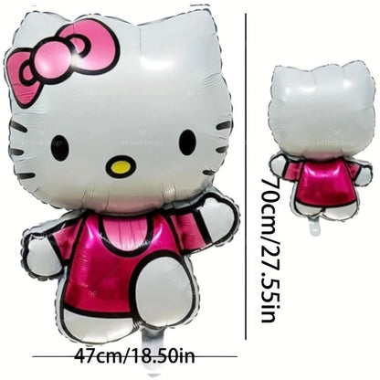 Sanrio Party Balloon Decoration Cute Hello Kitty Birthday Kids Theme Scene Layout Hello Kitty Room Decor Kawaii Gift for Girl Good Vibrations