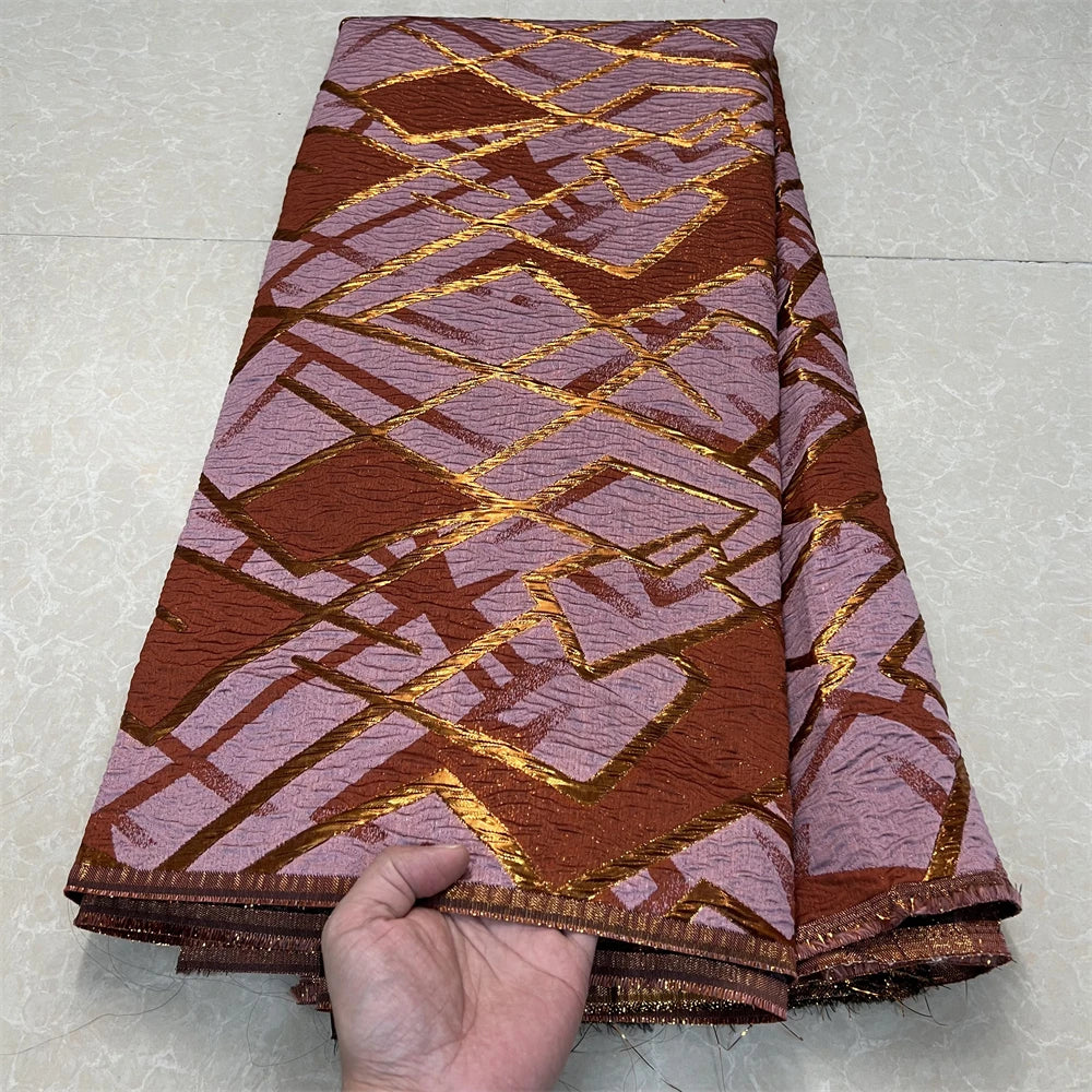 African Nigerian High-Quality Tulle Lace Fabric Organza Embroidery Guipure for Party Gown Jacquard Wedding Dress 5Yard YXZ173 Good Vibrations