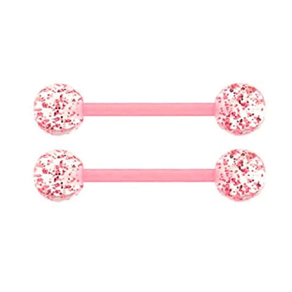 2Pcs 14G 16mm Glow In The Dark Flexible Acrylic Straight Tongue Nipple Ring Retainer Piercing Fpr Woman and Man Good Vibrations Adult Super Store