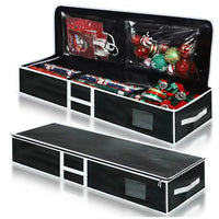 Christmas Tree Storage Bag Gift Wrapping Storage Box Durable Christmas Wrapping Paper Storage Bag Foldable Xmas Tree Organizer Good Vibrations