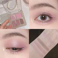 JADED Five Color Purple Pink Glitter Eye Shadow Make Up Palette Waterproof Easy Coloring Shiny Silver Gray Matte Black Eyeshadow Good Vibrations