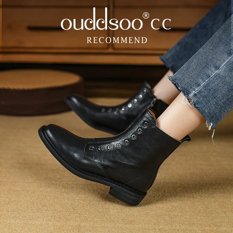 Ods Chelsea Boots High-top Boots Wear-resistant Breathable Fashion Trend Versatile Round Toe Casual Non-slip Spring and Autumn Good Vibrations