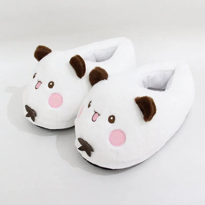 2025 New Panda Bubu And Yier Slippers Cartoon Panda Indoor Couple'S Warm Cotton Slippers Autumn And Winter Gift Birthday Gift Good Vibrations