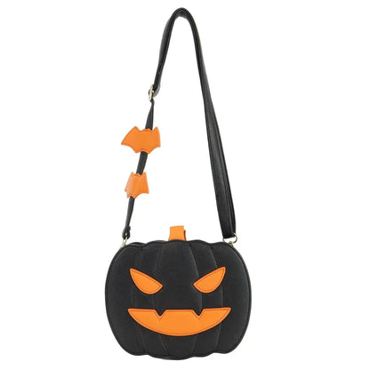Halloween Pumpkin Shoulder Bag Women Novelty Purse PU Leather Female Daily handbag Halloween cute Candy Bags for Children Good Vibrations