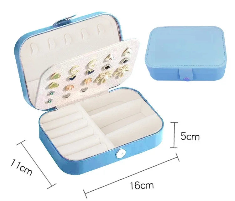 2024 Portable Jewelry Box Jewelry Organizer Display Travel Jewelry Case Boxes Button Leather Storage Zipper Jewelers Good Vibrations