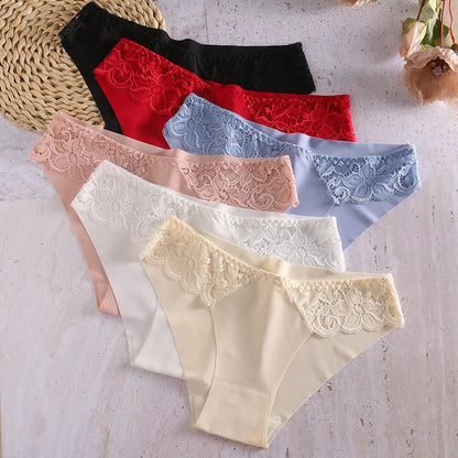 Sexy Lingerie Women's Panties Lace Perpective Seamless Female Underwear Elasticity Briefs for Women Fashion Underpants Floral Good Vibrations