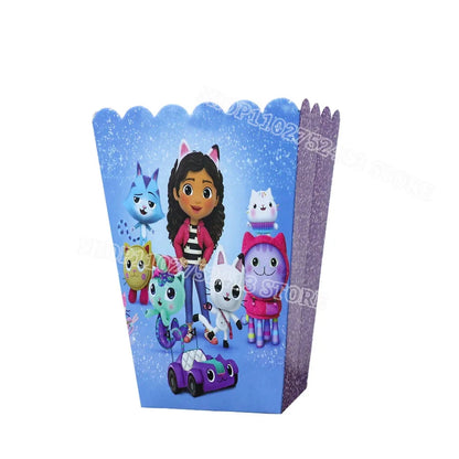 Gabby Dollhouse Birthday Party Supplies Kids Disposable Tableware Backdrop Cake Decoration Girl Baby Shower Numbers Balloon Gift Good Vibrations