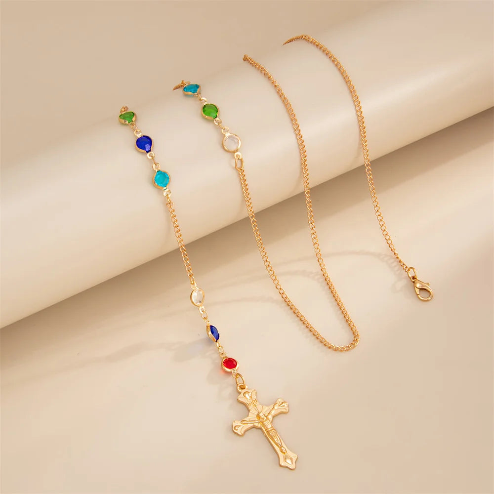 Simple Cross Pendant Colorful Chain Tassel Back Body Chain for Women 2026 Fashion Holiday Jewelry Good Vibrations